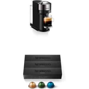 image:imageBreville Nespresso BNV540DCR Vertuo Next Espresso Machine Dark Chrome with Nespresso Capsules VertuoLine Medium and Dark Roast Coffee Variety Pack 10 Count Pack of 3Machine with Nespresso Capsules