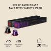 image:imageNespresso Capsules Original Dark Roast Decaffeinated Variety Pack Espresso Coffee 20Count Pack of 1 Espresso Coffee Pods Brews 135ozDecaffeinated Variety Pack