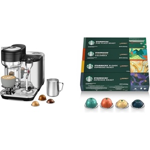 image:imageNespresso Vertuo Creatista Coffee and Espresso Maker by Breville Black Truffle  Starbucks Capsules