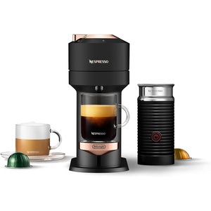 image:imageNespresso Vertuo Next Coffee and Espresso Maker by DeLonghi Deluxe Matte Black Rose Gold with Aeroccino Milk Frother Renewed