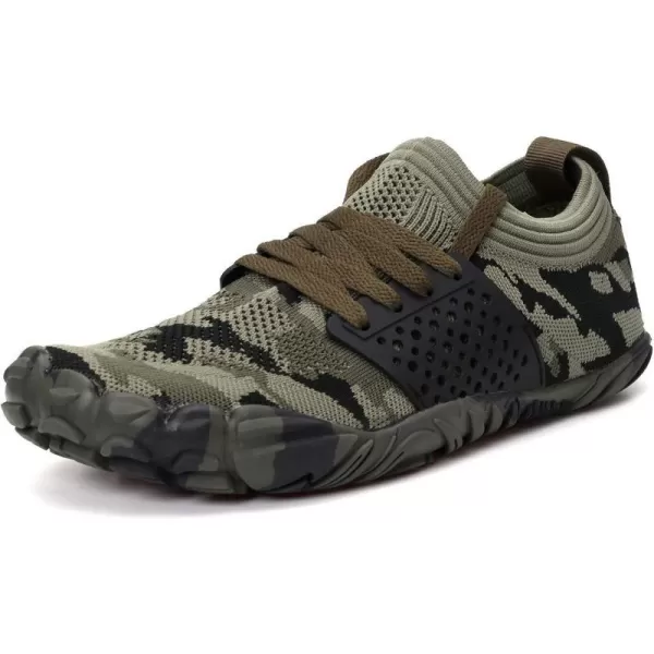 imageWHITIN Mens CrossTrainer  Barefoot amp Minimalist Shoe  Zero Drop Sole  Wide Toe Box2 Camo Green