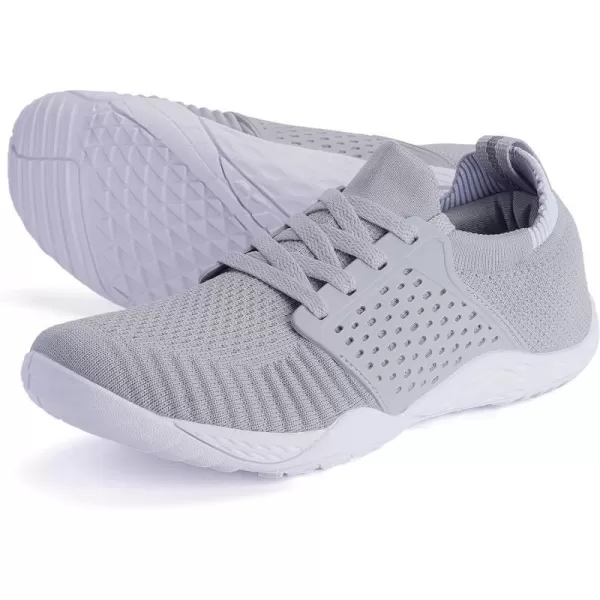 imageWHITIN Mens CrossTrainer  Barefoot amp Minimalist Shoe  Zero Drop Sole  Wide Toe Box31 Light Grey