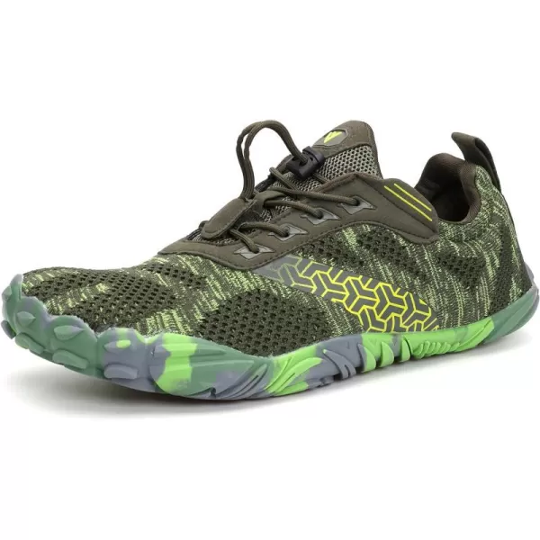 imageWHITIN Mens CrossTrainer  Barefoot amp Minimalist Shoe  Zero Drop Sole  Wide Toe BoxW20 Green