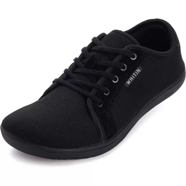 imageWHITIN Womens Minimalist Barefoot Shoes  Zero Drop Sole  Wide Width Fashion SneakerW81  All Black