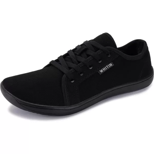 imageWHITIN Womens Minimalist Barefoot Shoes  Zero Drop Sole  Wide Width Fashion SneakerW81v3  All Black Fur Lined