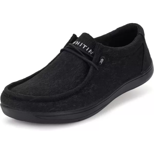 imageWHITIN Womens Minimalist Barefoot Shoes  Zero Drop Sole  Wide Width Fashion SneakerW86  Jet Black