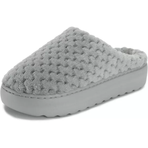 imageWHITIN Womens Pillow Warm Slippers with Outdoorfriendly Cushioned SoleGrey