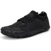 imageWHITIN Mens Trail Running Shoes Minimalist Barefoot 5 Five Fingers Wide Width Toe Box Gym Workout Fitness Low Zero Drop Male Sneakers Treadmill Free Athletic Ultra Black Gray Size 11