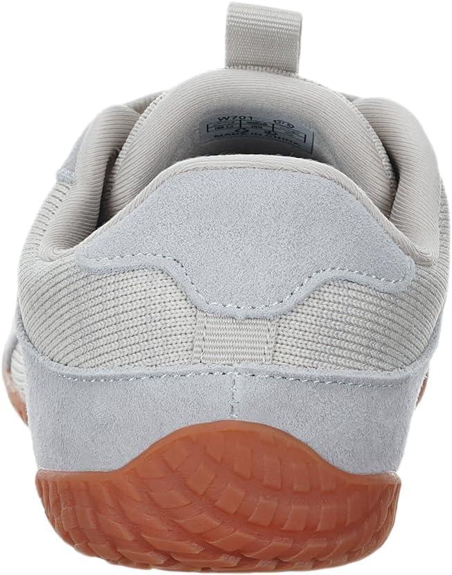 imageWHITIN Womens Wide Barefoot Sneakers  Retro TrackInspired Trainer  Zero Drop LifestyleBeige Grey