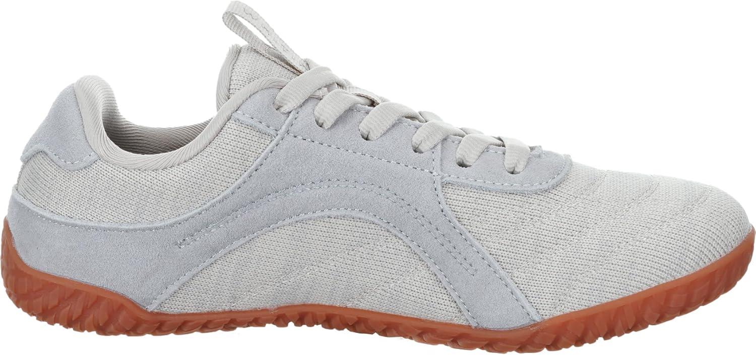 imageWHITIN Womens Wide Barefoot Sneakers  Retro TrackInspired Trainer  Zero Drop LifestyleBeige Grey