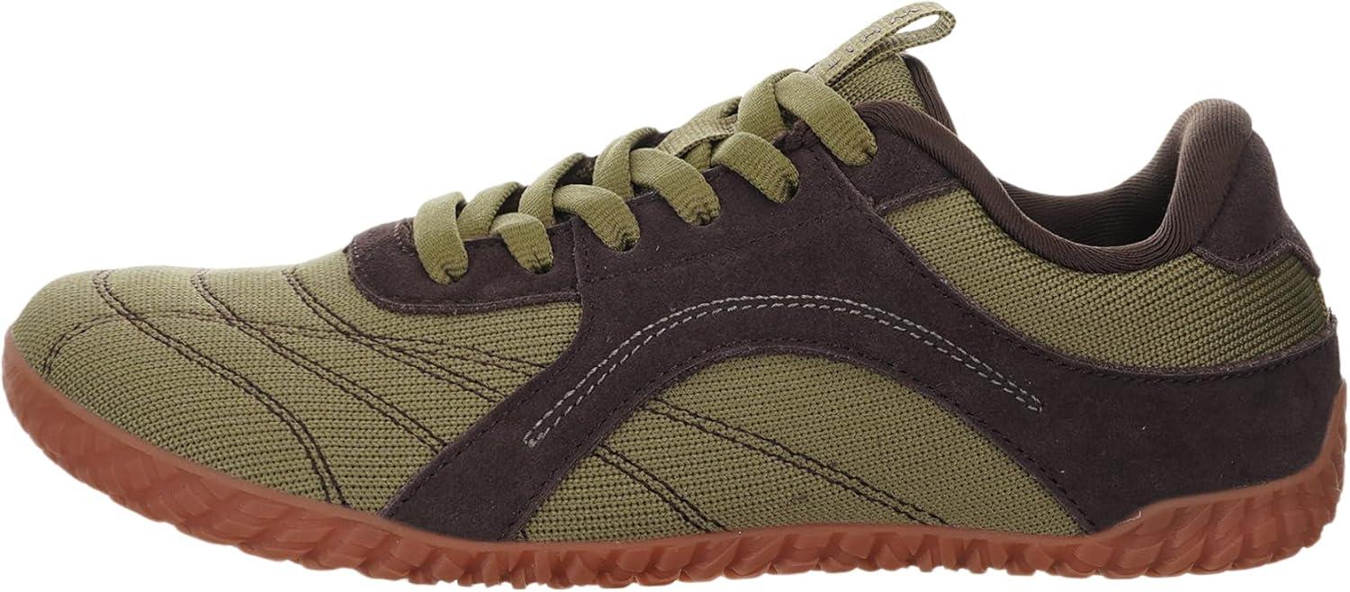 imageWHITIN Womens Wide Barefoot Sneakers  Retro TrackInspired Trainer  Zero Drop LifestyleGreen Gum