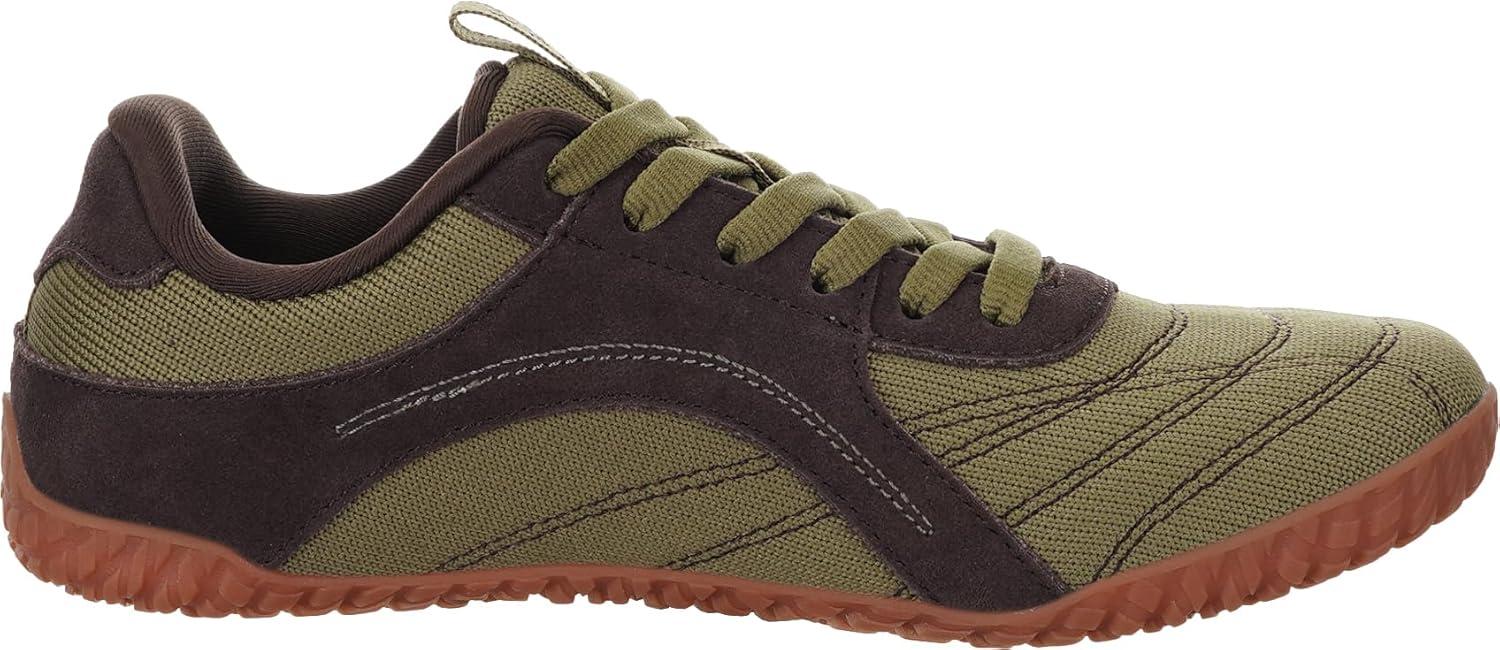 imageWHITIN Womens Wide Barefoot Sneakers  Retro TrackInspired Trainer  Zero Drop LifestyleGreen Gum