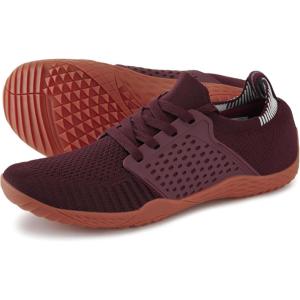 imageWHITIN Mens Barefoot Running Shoes  Minimalist CrossTrainer  Zero Drop SoleW63 Wine Red