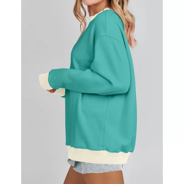 imageZESICA 2023 Sweatshirts for Women Casual Oversized Long Sleeve Crewneck Y2K Fleece Loose Pullover Sweatshirt TopsLake