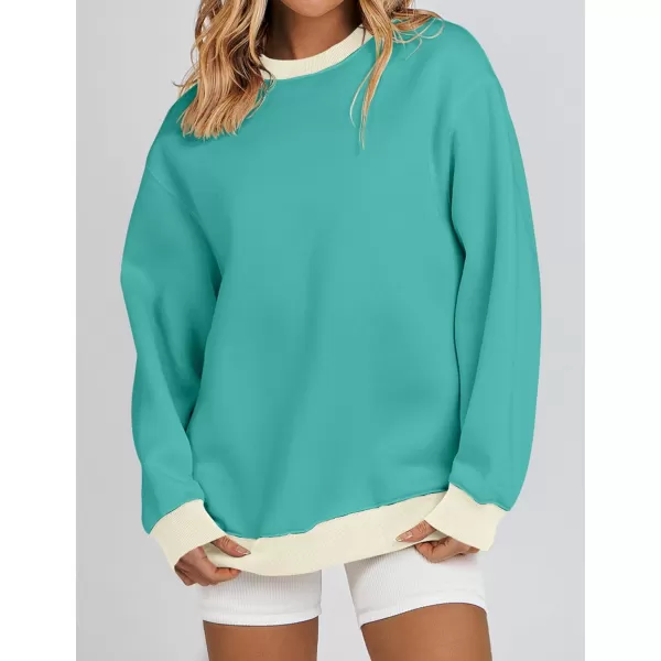 imageZESICA 2023 Sweatshirts for Women Casual Oversized Long Sleeve Crewneck Y2K Fleece Loose Pullover Sweatshirt TopsLake