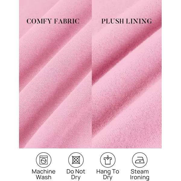 imageZESICA 2023 Sweatshirts for Women Casual Oversized Long Sleeve Crewneck Y2K Fleece Loose Pullover Sweatshirt TopsPink