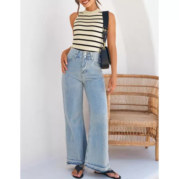 imageZESICA Ribbed Tank Top for Women Summer Sleeveless Shirts High Neck Striped Basic Casual Slim Fitted 2024 FashionApricot