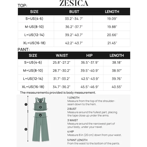 imageZESICA Summer 2 Piece Sets for Women Linen Tank Top and Wide Leg Pants Matching Lounge Sets Spring Outfits TracksuitsDustyblue