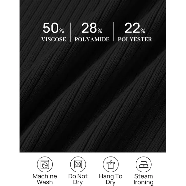 imageZESICA Womens 2 Piece Outfits Set 2023 Casual Long Sleeve Knit Pullover Top and Wide Leg Pants Sweatsuit Lounge SetsBlack