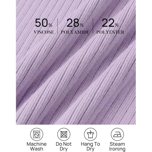 imageZESICA Womens 2 Piece Outfits Set 2023 Casual Long Sleeve Knit Pullover Top and Wide Leg Pants Sweatsuit Lounge SetsPurple