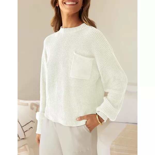 imageZESICA Womens 2 Piece Outfits Sweater Set Long Sleeve Mock Neck Knit Pullover Top High Waist Pant Tracksuit Lounge SetsAlmond