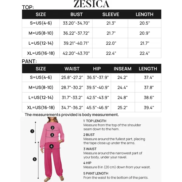 imageZESICA Womens 2 Piece Outfits Sweater Set Long Sleeve Mock Neck Knit Pullover Top High Waist Pant Tracksuit Lounge SetsRose