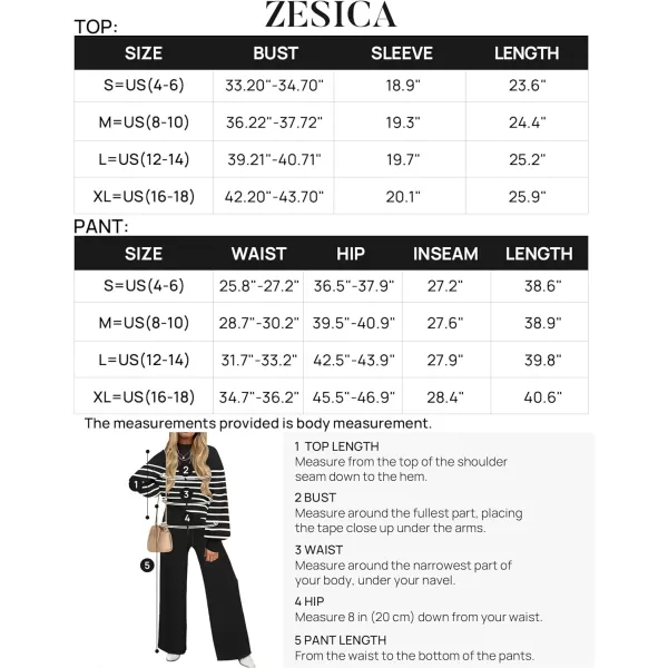 imageZESICA Womens 2 Piece Outfits Sweater Set Long Sleeve Mock Neck Knit Pullover and Wide Leg Pants Lounge Sets SweatsuitDim