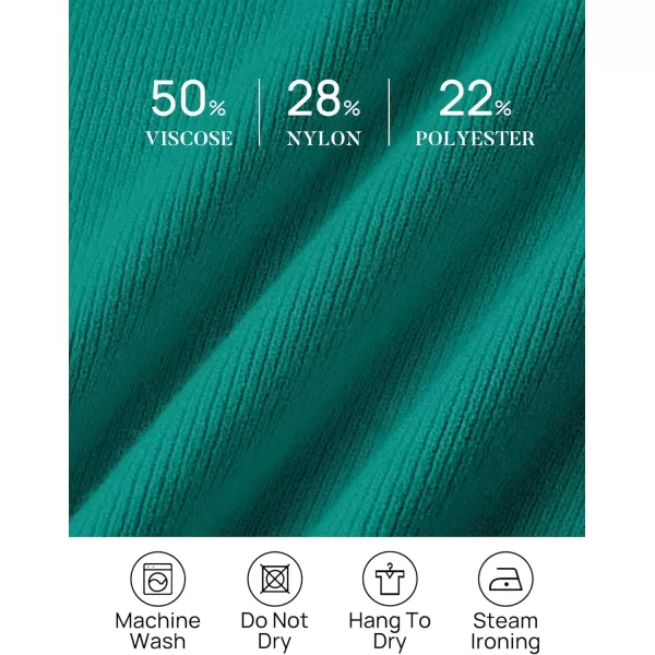 imageZESICA Womens 2 Piece Outfits Sweater Set Long Sleeve Mock Neck Knit Pullover and Wide Leg Pants Lounge Sets SweatsuitTealgreen