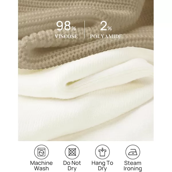 imageZESICA Womens 2 Piece Outfits Sweater Set Short Sleeve Mock Neck Knit Pullover Top High Waist Pant Tracksuit Lounge SetsBeige