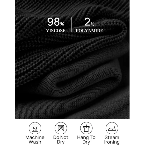 imageZESICA Womens 2 Piece Outfits Sweater Set Short Sleeve Mock Neck Knit Pullover Top High Waist Pant Tracksuit Lounge SetsBlack