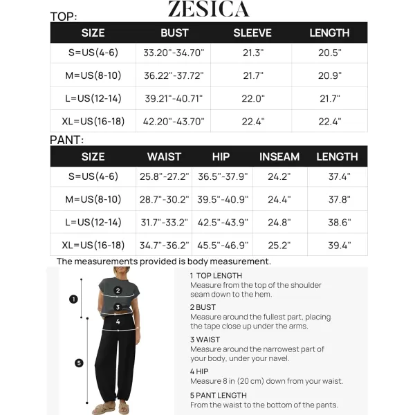imageZESICA Womens 2 Piece Outfits Sweater Set Short Sleeve Mock Neck Knit Pullover Top High Waist Pant Tracksuit Lounge SetsDarkgrey