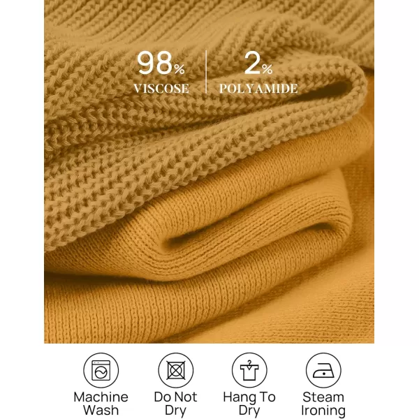 imageZESICA Womens 2 Piece Outfits Sweater Set Short Sleeve Mock Neck Knit Pullover Top High Waist Pant Tracksuit Lounge SetsGinger