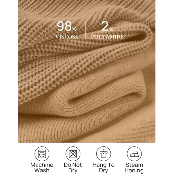 imageZESICA Womens 2 Piece Outfits Sweater Set Short Sleeve Mock Neck Knit Pullover Top High Waist Pant Tracksuit Lounge SetsKhaki