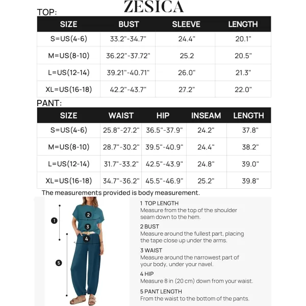 imageZESICA Womens 2 Piece Outfits Sweater Set Short Sleeve Mock Neck Knit Pullover Top High Waist Pant Tracksuit Lounge SetsTealblue