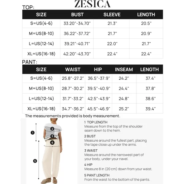 imageZESICA Womens 2 Piece Outfits Sweater Set Short Sleeve Mock Neck Knit Pullover Top High Waist Pant Tracksuit Lounge SetsWhite