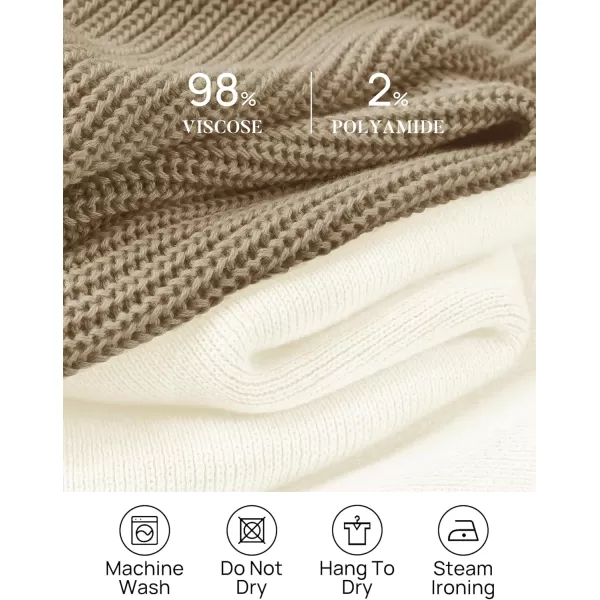 imageZESICA Womens 2 Piece Outfits Sweater Set Short Sleeve Mock Neck Knit Pullover Top and Shorts Tracksuit Lounge SetsBeige