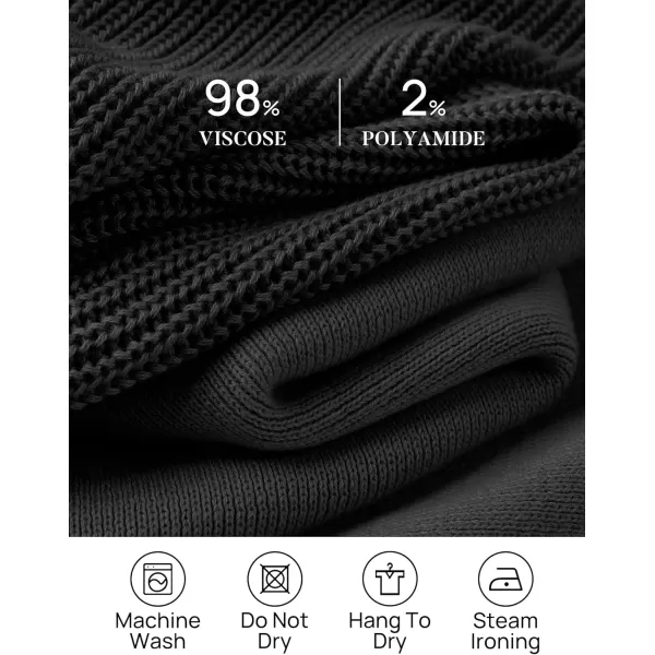 imageZESICA Womens 2 Piece Outfits Sweater Set Short Sleeve Mock Neck Knit Pullover Top and Shorts Tracksuit Lounge SetsBlack