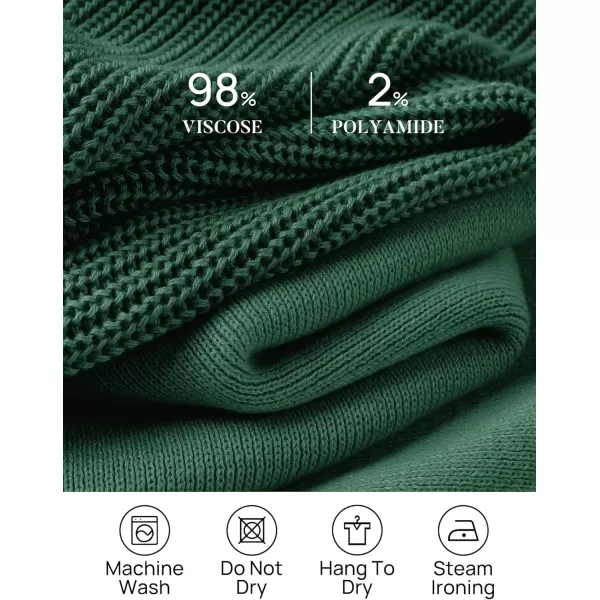 imageZESICA Womens 2 Piece Outfits Sweater Set Short Sleeve Mock Neck Knit Pullover Top and Shorts Tracksuit Lounge SetsDarkgreen