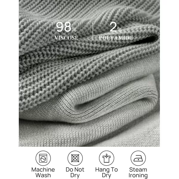 imageZESICA Womens 2 Piece Outfits Sweater Set Short Sleeve Mock Neck Knit Pullover Top and Shorts Tracksuit Lounge SetsGrey