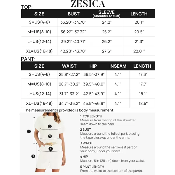 imageZESICA Womens 2 Piece Outfits Sweater Set Short Sleeve Mock Neck Knit Pullover Top and Shorts Tracksuit Lounge SetsWhite