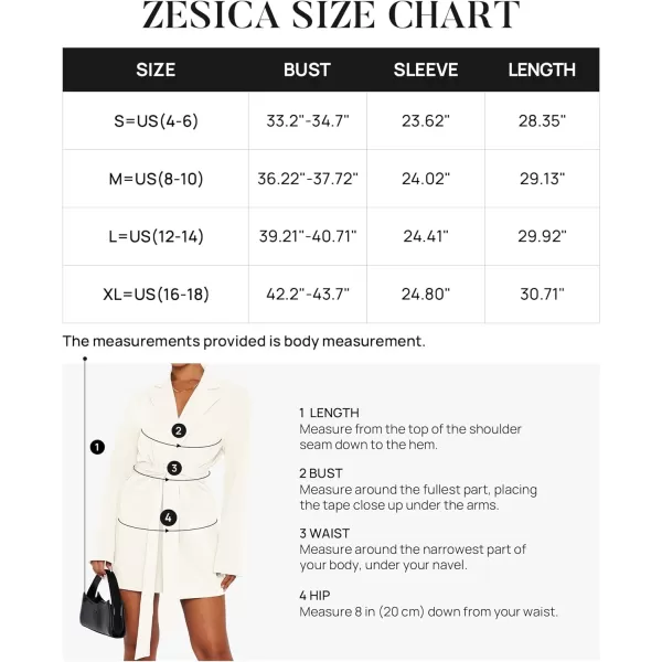 imageZESICA Womens 2023 Blazers Long Sleeve Lapel Open Front Oversized Business Work Office Jackets Blazer with BeltIvory