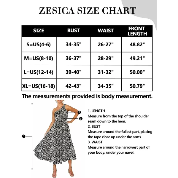 imageZESICA Womens 2023 Bohemian Summer Floral Print One Shoulder Sleeveless Smocked Ruffle Tiered Beach Long Midi DressGraphiack