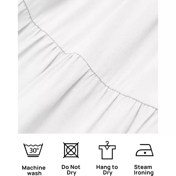 imageZESICA Womens 2023 Bohemian Summer Floral Print One Shoulder Sleeveless Smocked Ruffle Tiered Beach Long Midi DressWhite