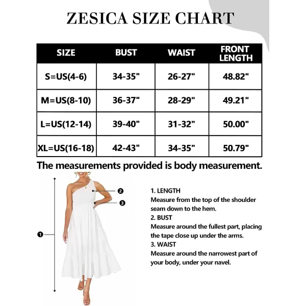 imageZESICA Womens 2023 Bohemian Summer Floral Print One Shoulder Sleeveless Smocked Ruffle Tiered Beach Long Midi DressWhite