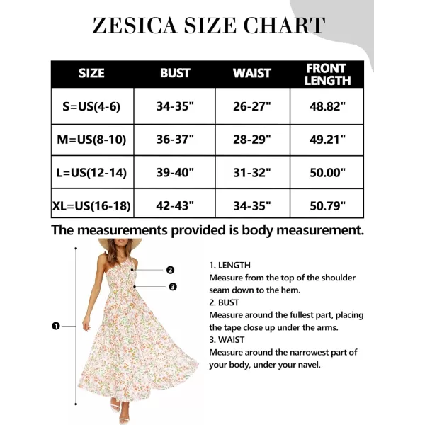 imageZESICA Womens 2023 Bohemian Summer Floral Print One Shoulder Sleeveless Smocked Ruffle Tiered Beach Long Midi DressWhitepink