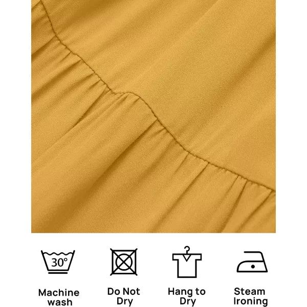 imageZESICA Womens 2023 Boho Summer One Shoulder Short Sleeve Smocked Side Split Ruffle Swing Midi DressZESICA Womens 2023 Boho Summer One Shoulder Short Sleeve Smocked Side Split Ruffle Swing Midi Dress