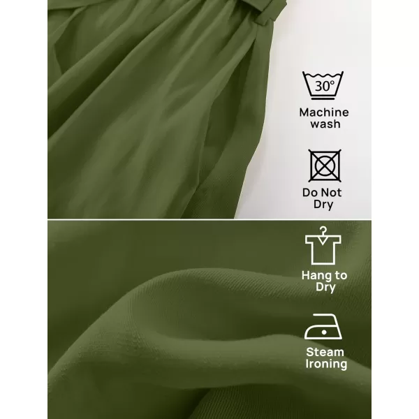 imageZESICA Womens 2023 Boho Summer Romper One Shoulder Sleeveless Tie Waist Beach Short Jumpsuit PlaysuitArmygreen
