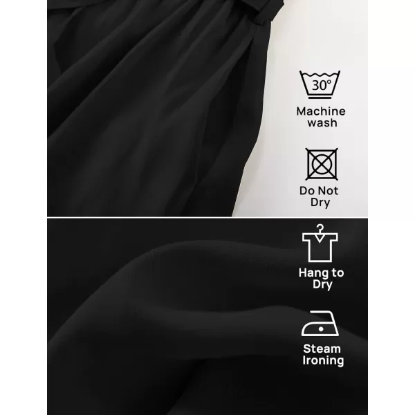 imageZESICA Womens 2023 Boho Summer Romper One Shoulder Sleeveless Tie Waist Beach Short Jumpsuit PlaysuitBlack