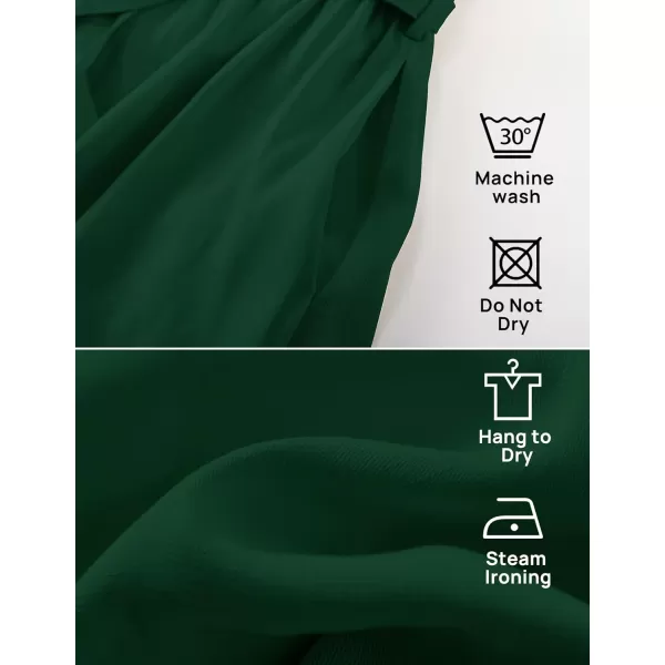 imageZESICA Womens 2023 Boho Summer Romper One Shoulder Sleeveless Tie Waist Beach Short Jumpsuit PlaysuitDarkgreen