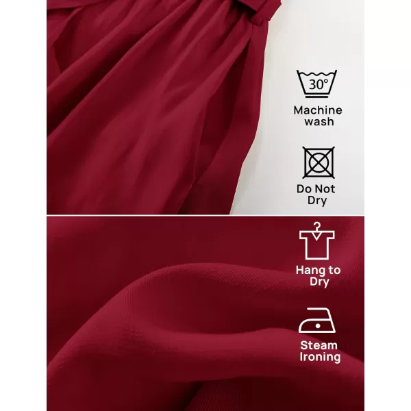 imageZESICA Womens 2023 Boho Summer Romper One Shoulder Sleeveless Tie Waist Beach Short Jumpsuit PlaysuitDarkred